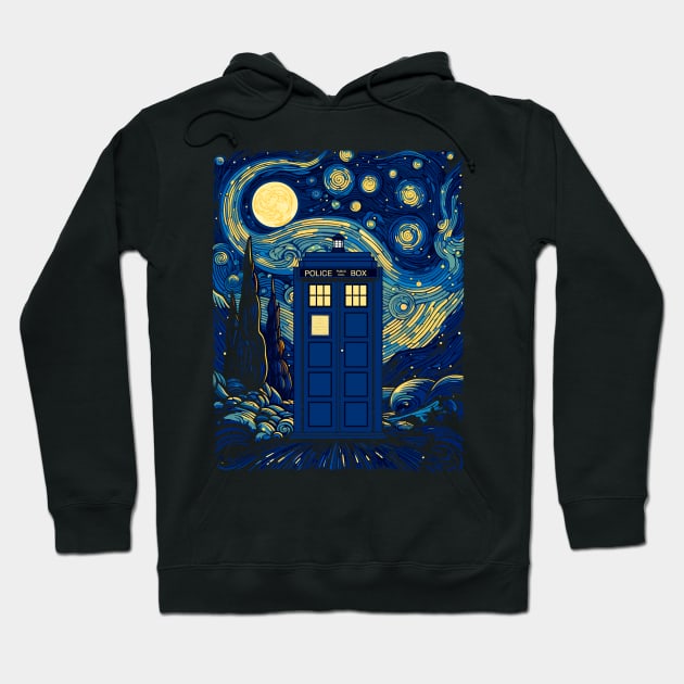 Starry Tardis Who Hoodie by positivespace